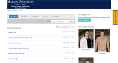 Desktop Screenshot of libguides.marian.edu