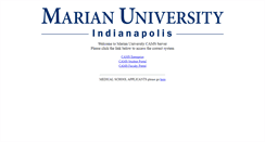Desktop Screenshot of camsap.marian.edu
