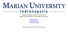 Tablet Screenshot of camsap.marian.edu